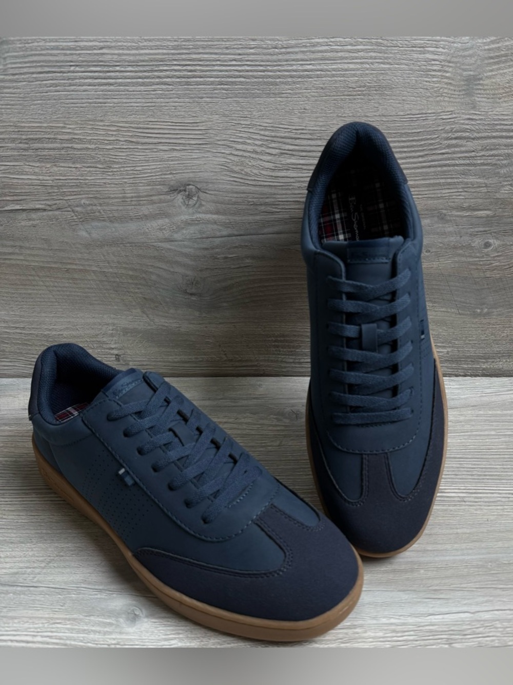 Ben Sherman Glasgow Men's Navy Blue Casual Sneakers with Gum Sole size 13